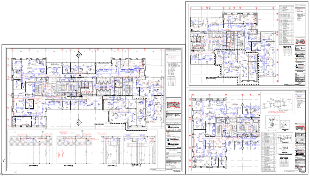 Commercial HVAC Duct Layout AutoCAD DWG Plan with Dimensions