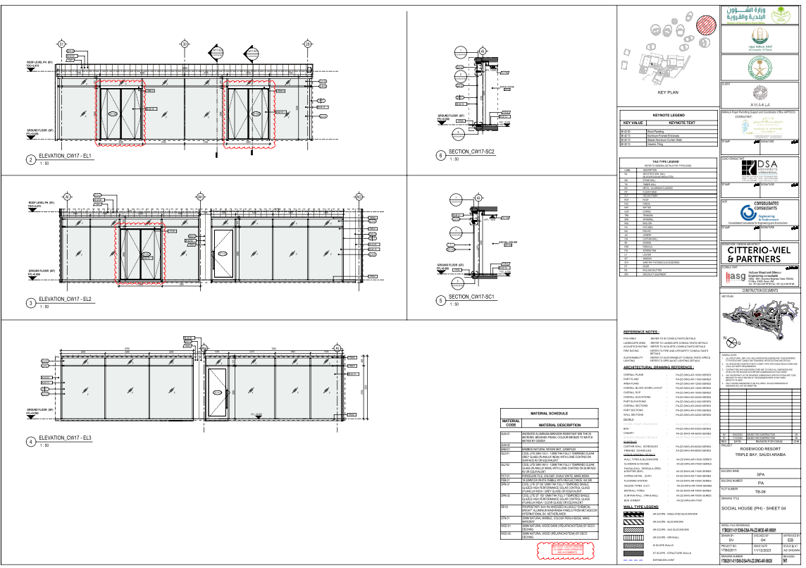 CW17 Curtain Wall Elevation Section 1:50 PH GF DWG Drawing File