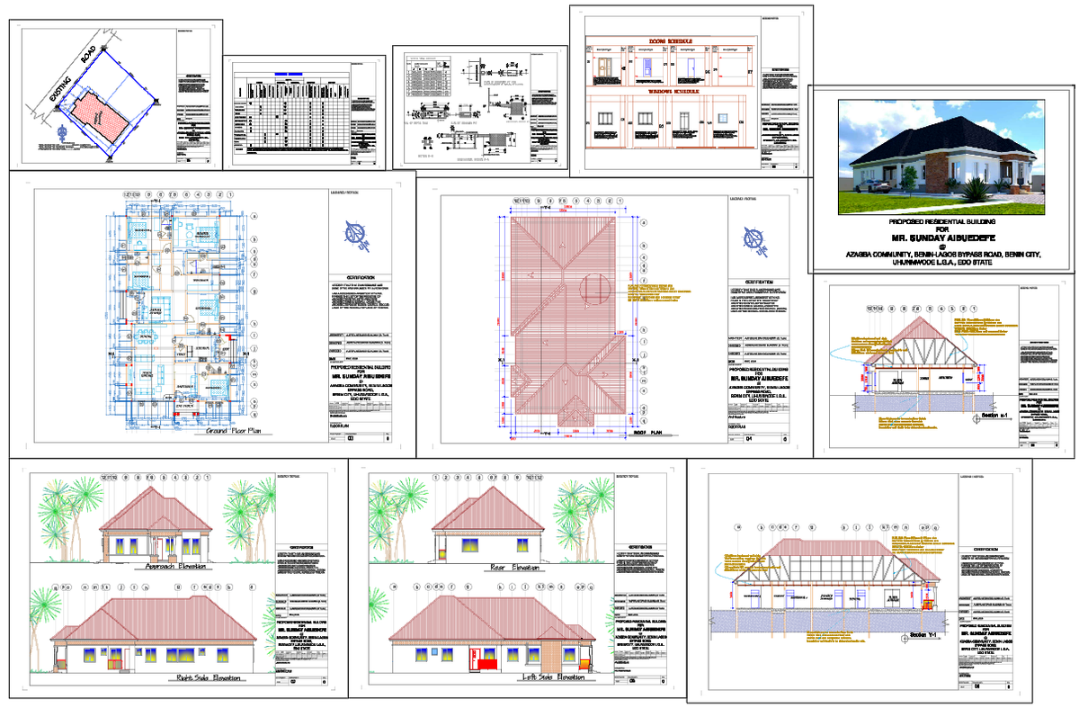 Detailed Residential House Plan with MEP Systems and Layouts