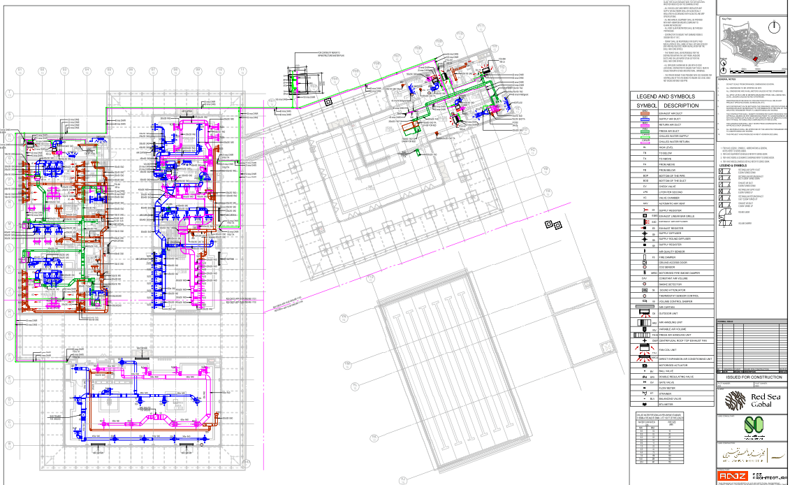 Ground Floor HVAC Master Plan 1100 Scale Club House DWG File
