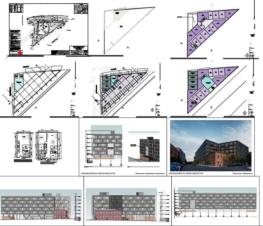 Post Road Residential Architecture Elevations and Floor Plans