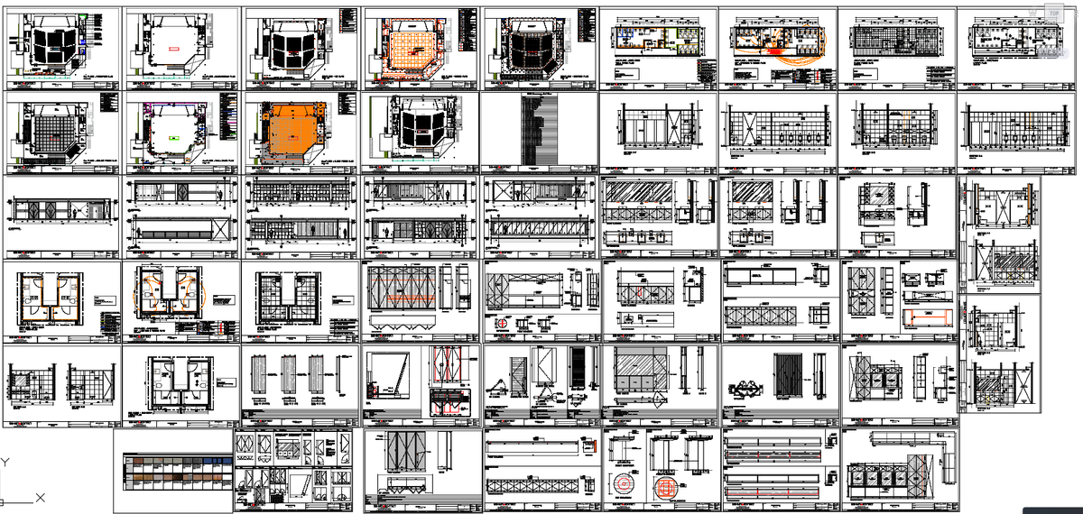 Concert Hall Architectural Plan 45m x 38m Layout Seating Stage Design