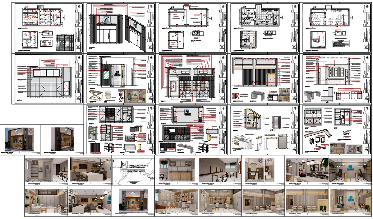Corporate Office Interior Layout Elevation Furniture Details