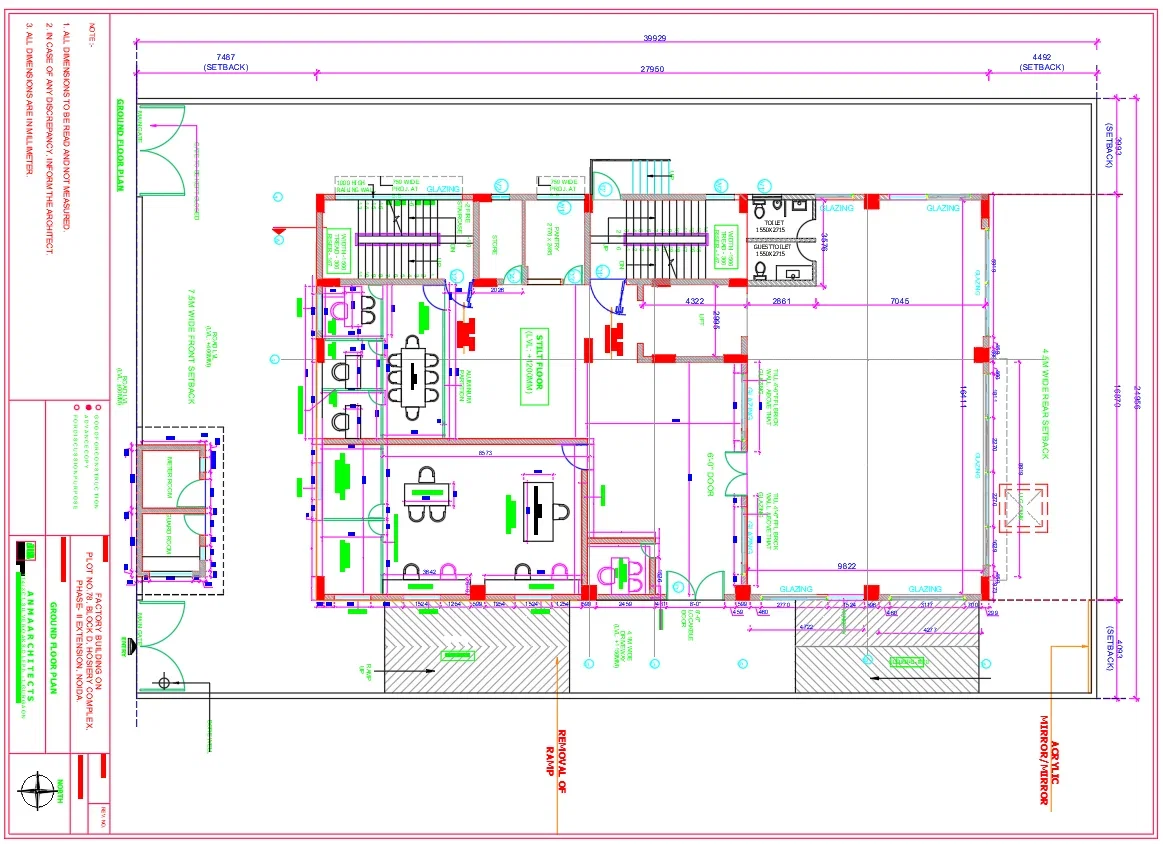 Factory Building Ground Floor Layout 39929 27950 DWG Plan layout