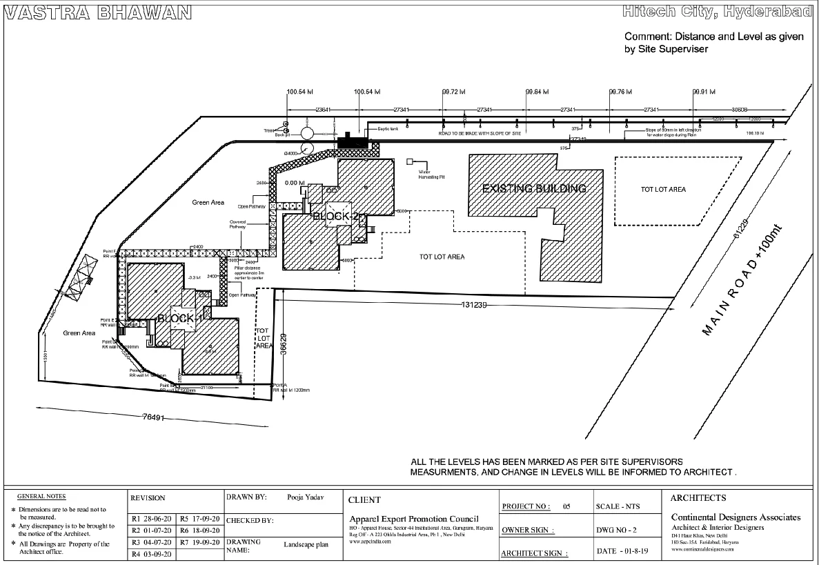 Landscape Plan Vastra Bhawan 137349mm Main Road Layout DWG fiels