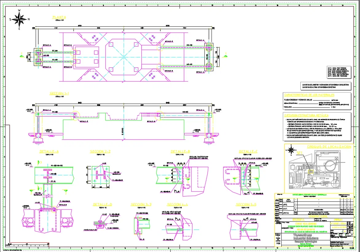 Metal Concrete Structural Foundation Plan Section Detail DWG