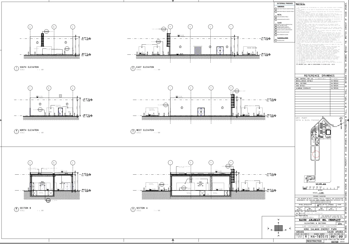 Oil Company Substation 4600 Level 150 Generator DWG Plan layout