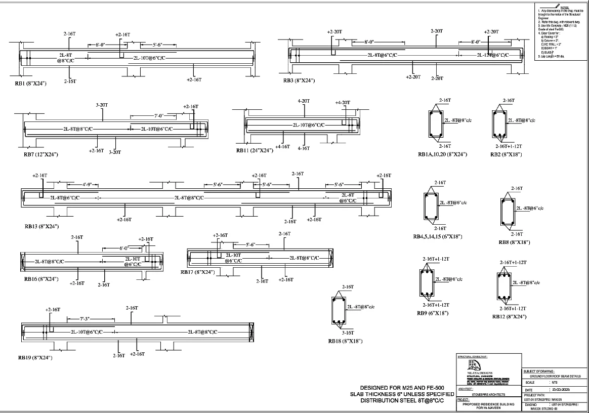 35x25m Sports Complex AutoCAD Drawing Column Plan Layout Design