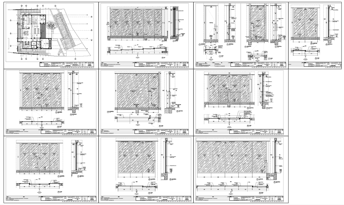 Sliding Glass Door Elevation Section Frame Detail CAD Drawing