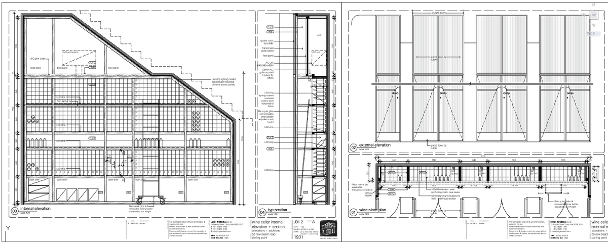 Wine Store Furniture Cabinet Elevation Section Storage Detail