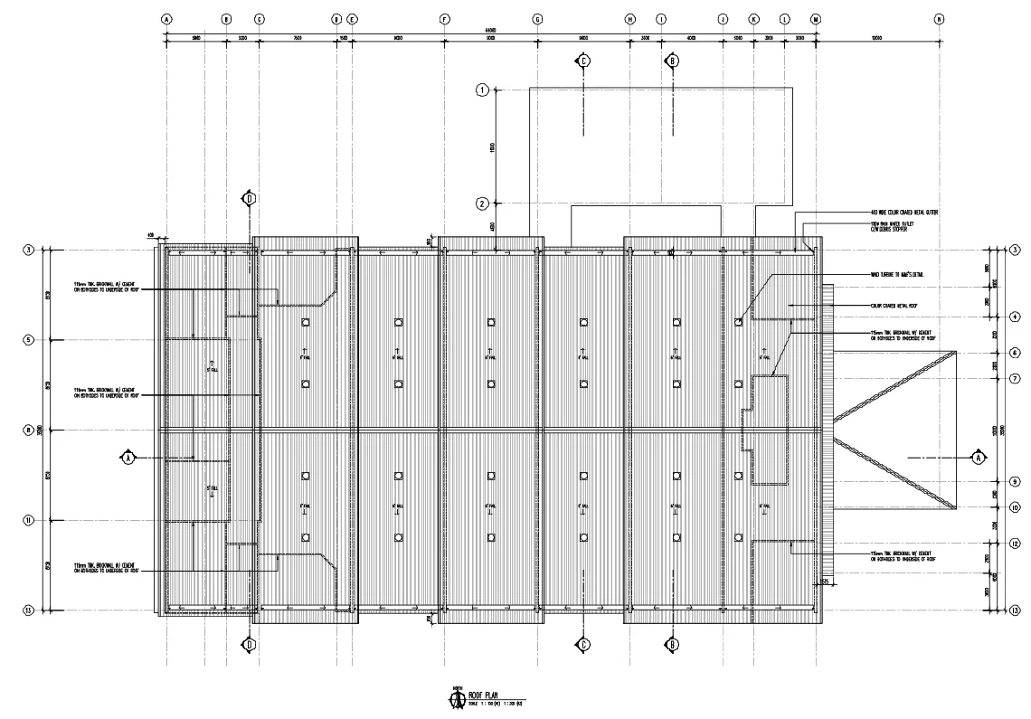 Ceiling Lights Layout DWG Roof Plan Grid 6000 Lighting Detail Plan