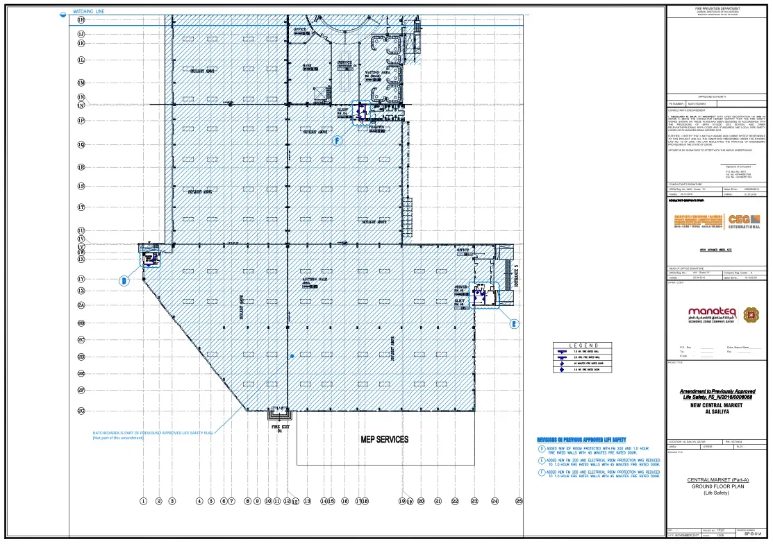Central Market Ground Floor DWG 1200 Grid Column Centerlines