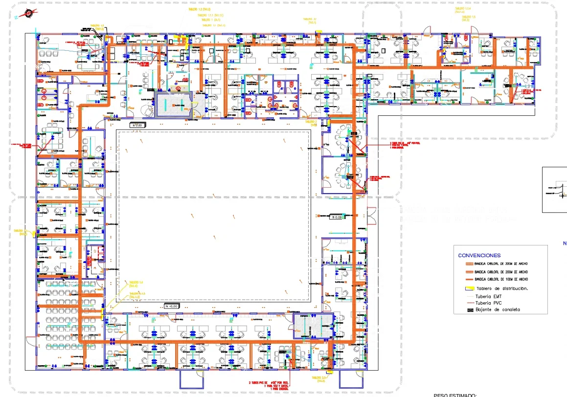 General Plant Office Layout DWG With Dimensions Main House Plan