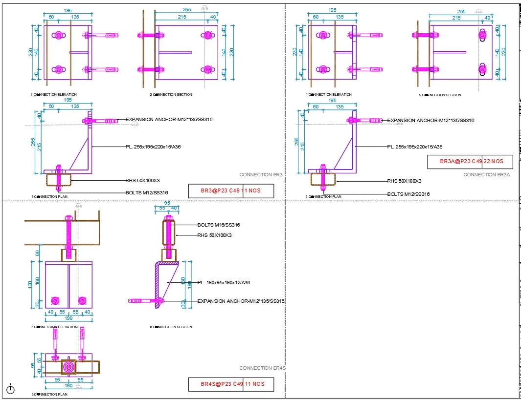 Hotel Connection Detail DWG Shura Island Thai Plate Anchor Plan