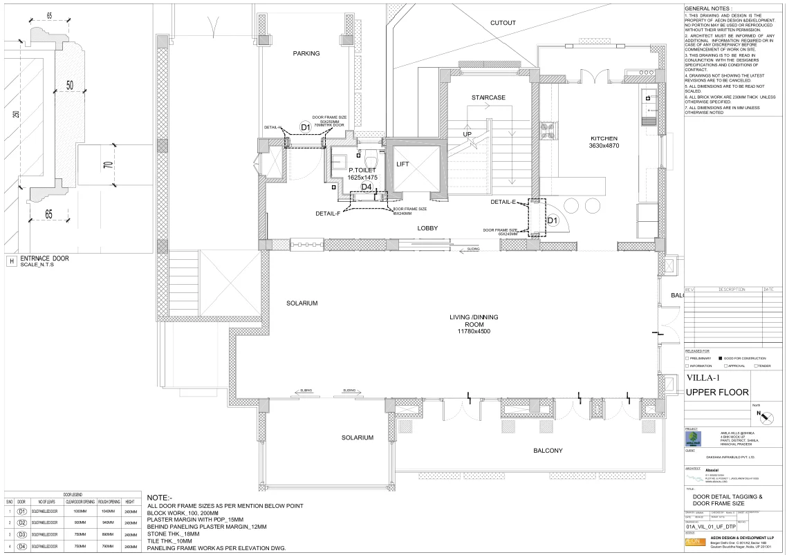 House Layout DWG Upper Floor Plan 11780x4500 Living Dining Room