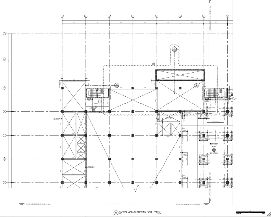 Partial Framing Plan King Faisal Hospital DWG Beam Layout Plan