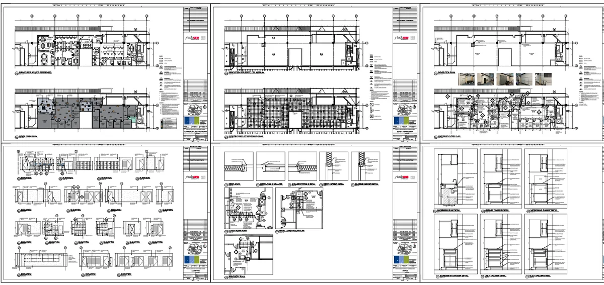 PBS security office main work demo proposed RCP drawing sets