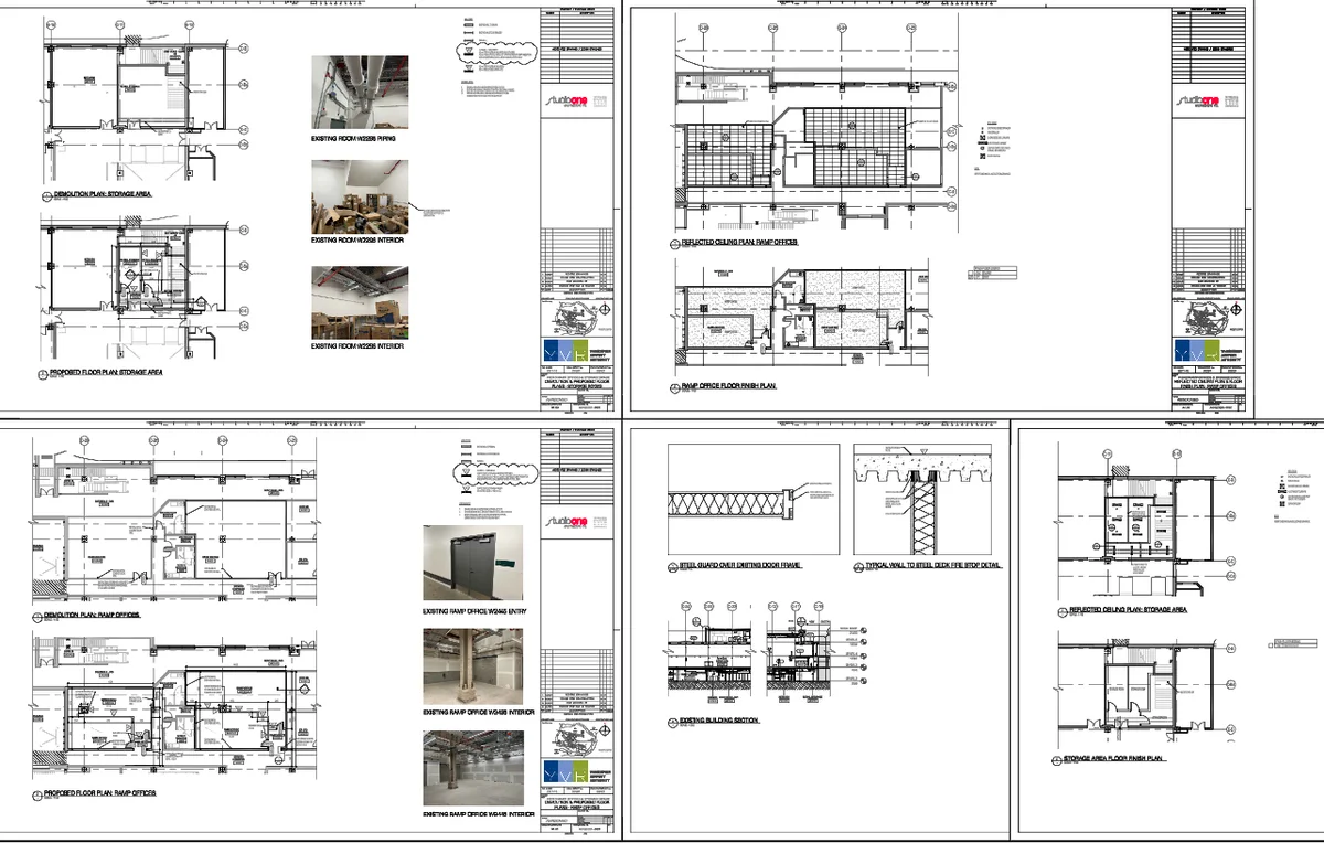 Pier D Ramp Offices Storage Space Floor Plans DWG Layout plan