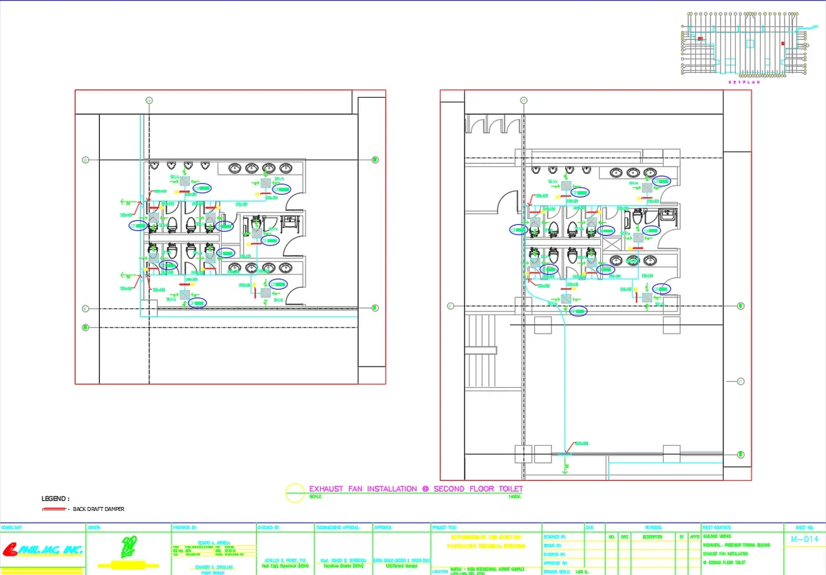 Toilet Exhaust Fan AutoCAD DWG Layout Plan Ventilation Details