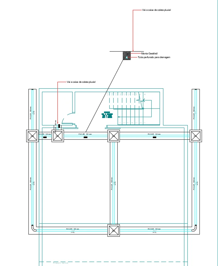 Building Stormwater Drainage Layout Plan AutoCAD DWG Detail Design