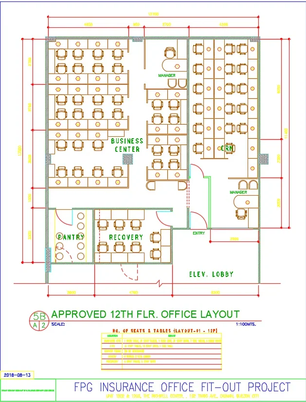 Business Center Office Layout AutoCAD DWG Workspace Design Plan