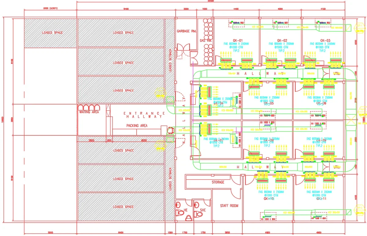 Commercial Hall HVAC Layout AutoCAD DWG Mechanical Design Plan
