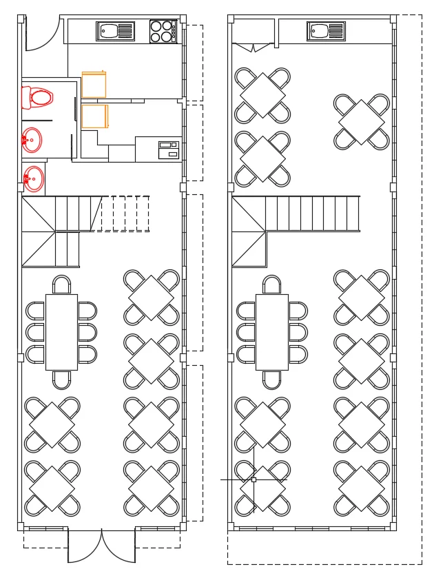 Free Restaurant Floor Plan Layout plan DWG Design File Download