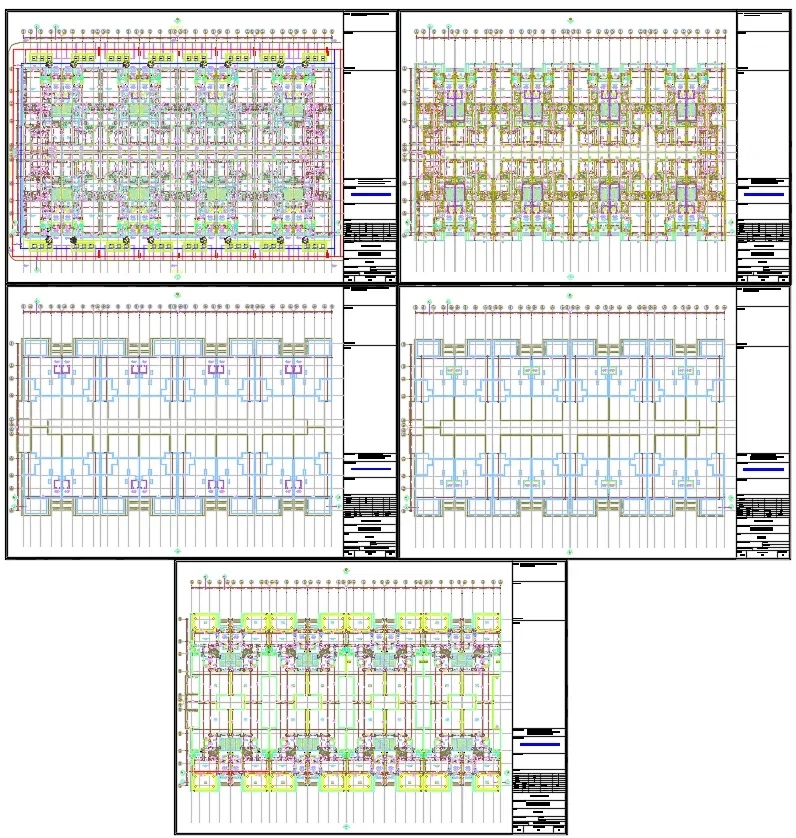 General Floor Plans DWG Residential Complex Layout Design dwg files