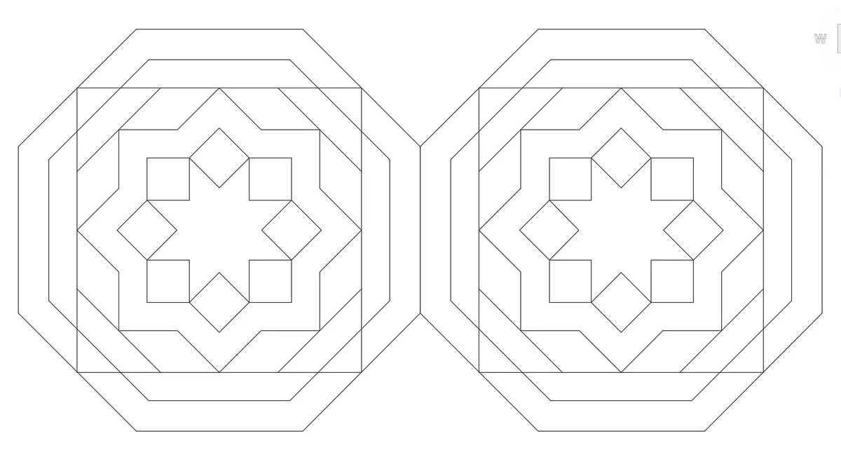 Geometric Floor Pattern AutoCAD DWG Decorative Designs Block