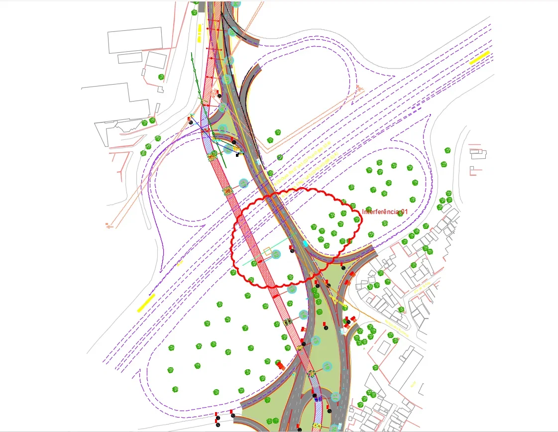Highway Interchange Road Alignment AutoCAD DWG files Design Plan
