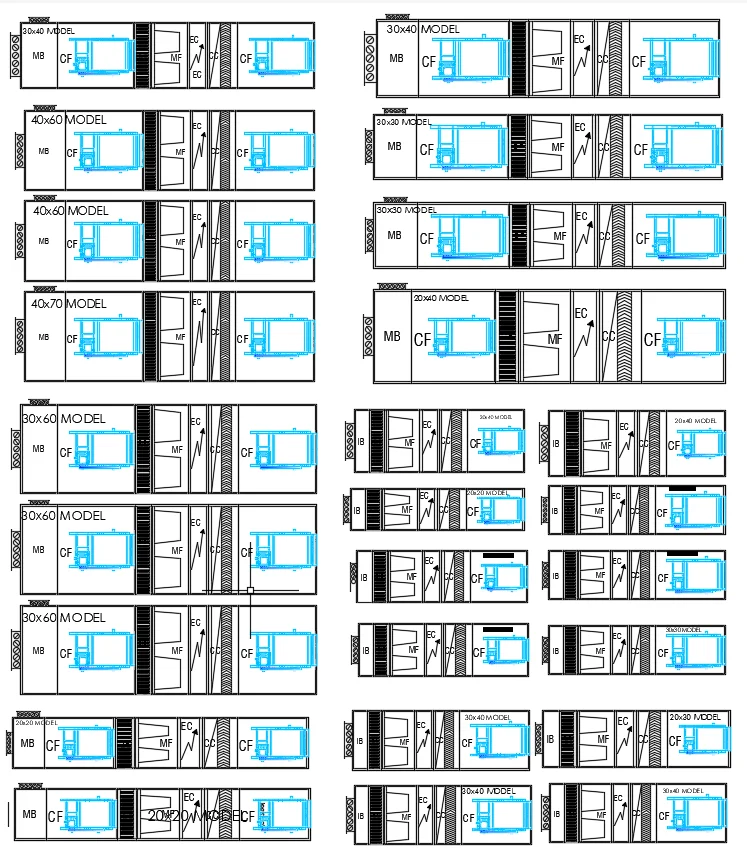HVAC Air Handling Unit DWG Layout With Dimension And Weight Data