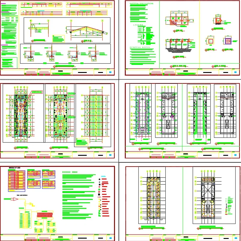 Residential Building Structural Detail AutoCAD DWG Layout plan