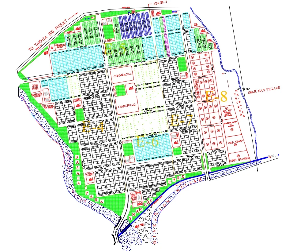 Residential Township Master Plan DWG Plot Layout Design dwg files