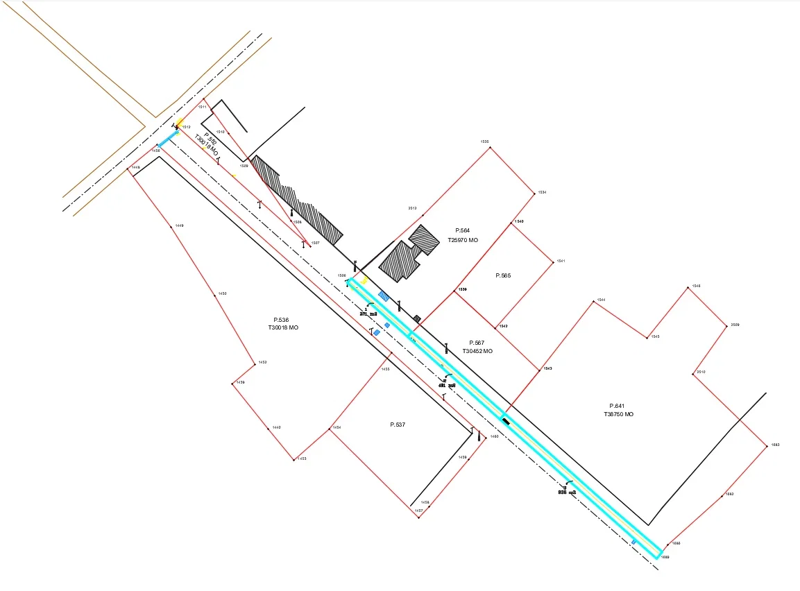 Road Utility Pipeline Route Layout Plan AutoCAD DWG Drawing Detail