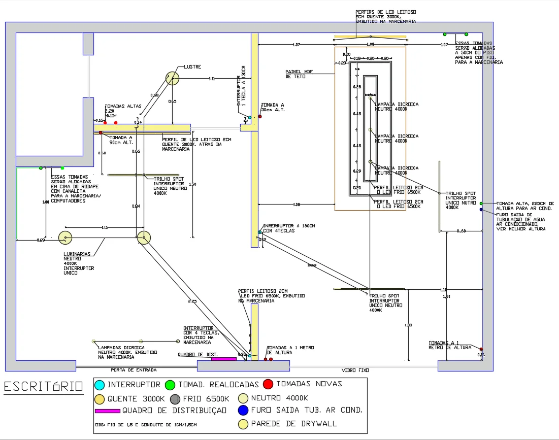 Office Electrical Lighting Layout Plan AutoCAD DWG Detail Design