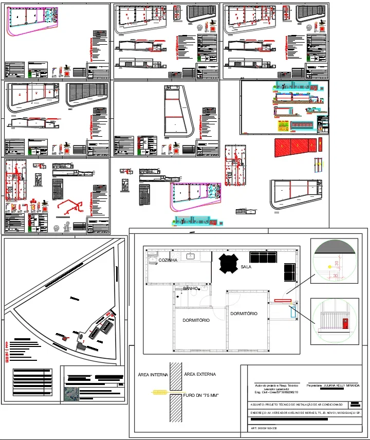 Commercial Building Fire Fighting Layout Plan AutoCAD DWG Drawing
