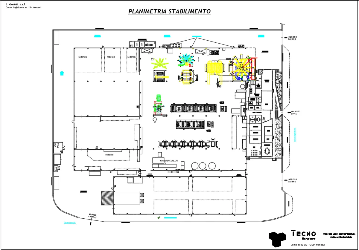 Factory Site Layout Plan With Production Area Installation Drawing MM