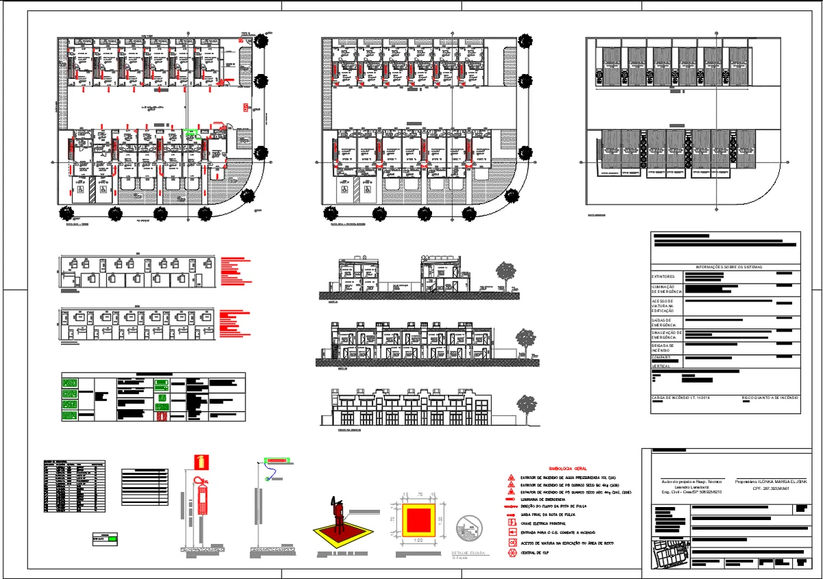 Hotel Fire Safety Layout AutoCAD DWG Plan 104081 Sqm Scale 1 200