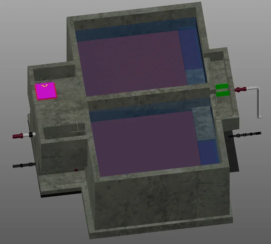 Industrial Water Treatment Tank System 3D AutoCAD DWG Model Design