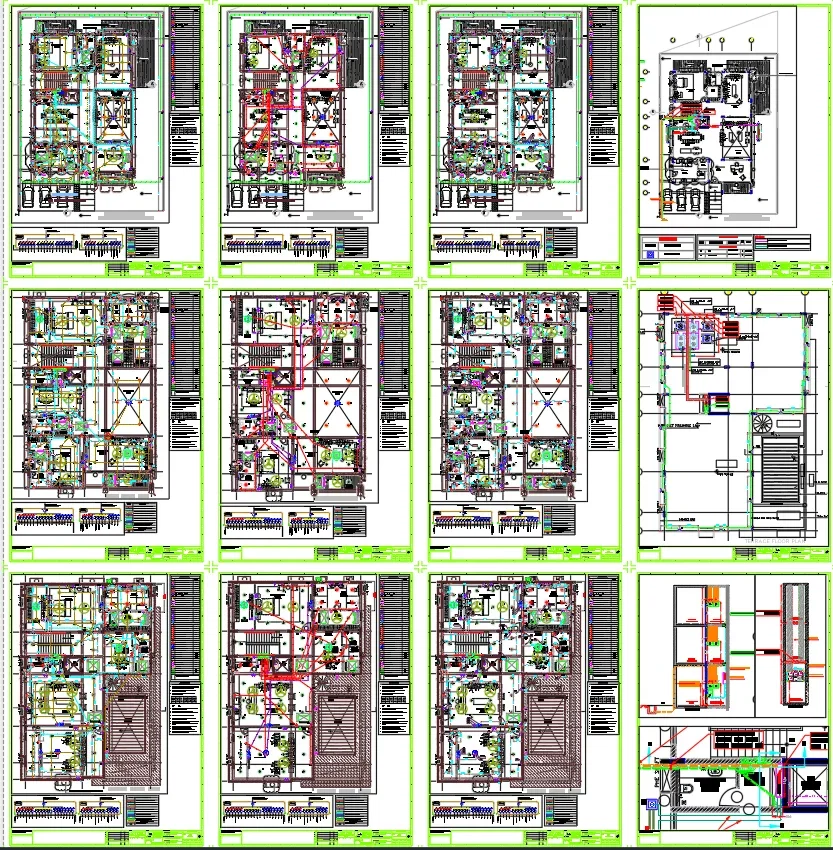 Luxury Villa Electrical Layout AutoCAD DWG With 9330 x 6810 Plan