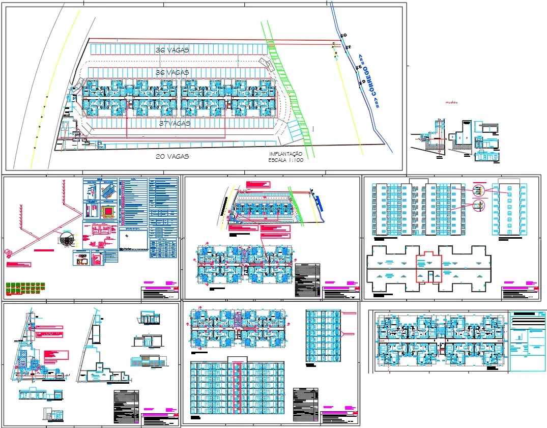 Residential Apartment Fire Safety Layout 9063 Sq M CAD Drawing File