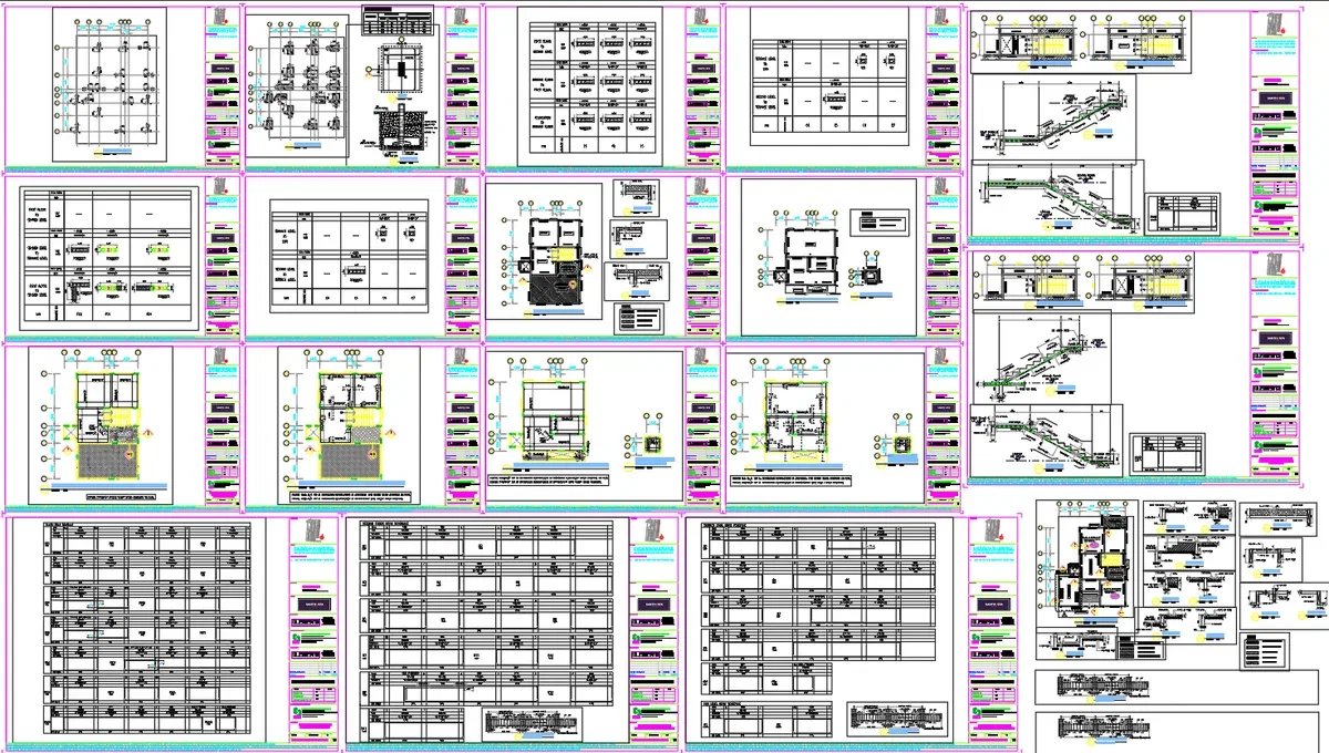 Type C West Facing Villa RCC Structural Framing CAD Drawing Plan