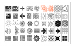  Block designs for doors windows and railing dwg file 
