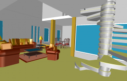 3d Interior Design of Drawing Room 