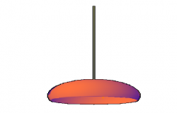 3D Lamp with applied materials design drawing