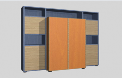 3D book case design drawing for used in saloon