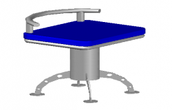 3D chair with materials design for bar used
