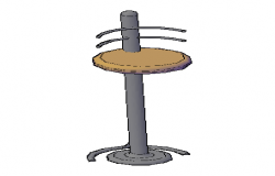 3D drawing of modern chair design