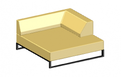 3D drawing of modern chair type single Sofa design