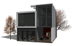 3D elevation design drawing of villa project